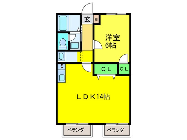 藤ハイツＢ棟の物件間取画像